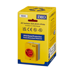 Enclosed AC Isolator 4 Pole 25 Amp