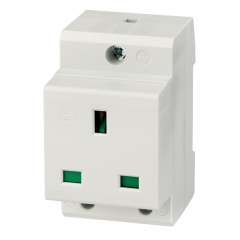 DinRail Mounted UK Socket Adapter